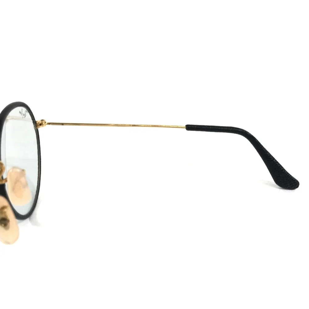 Vintage B&L Ray-Ban Leathers Sunglasses Black Gold with Gray Photochromic Lenses